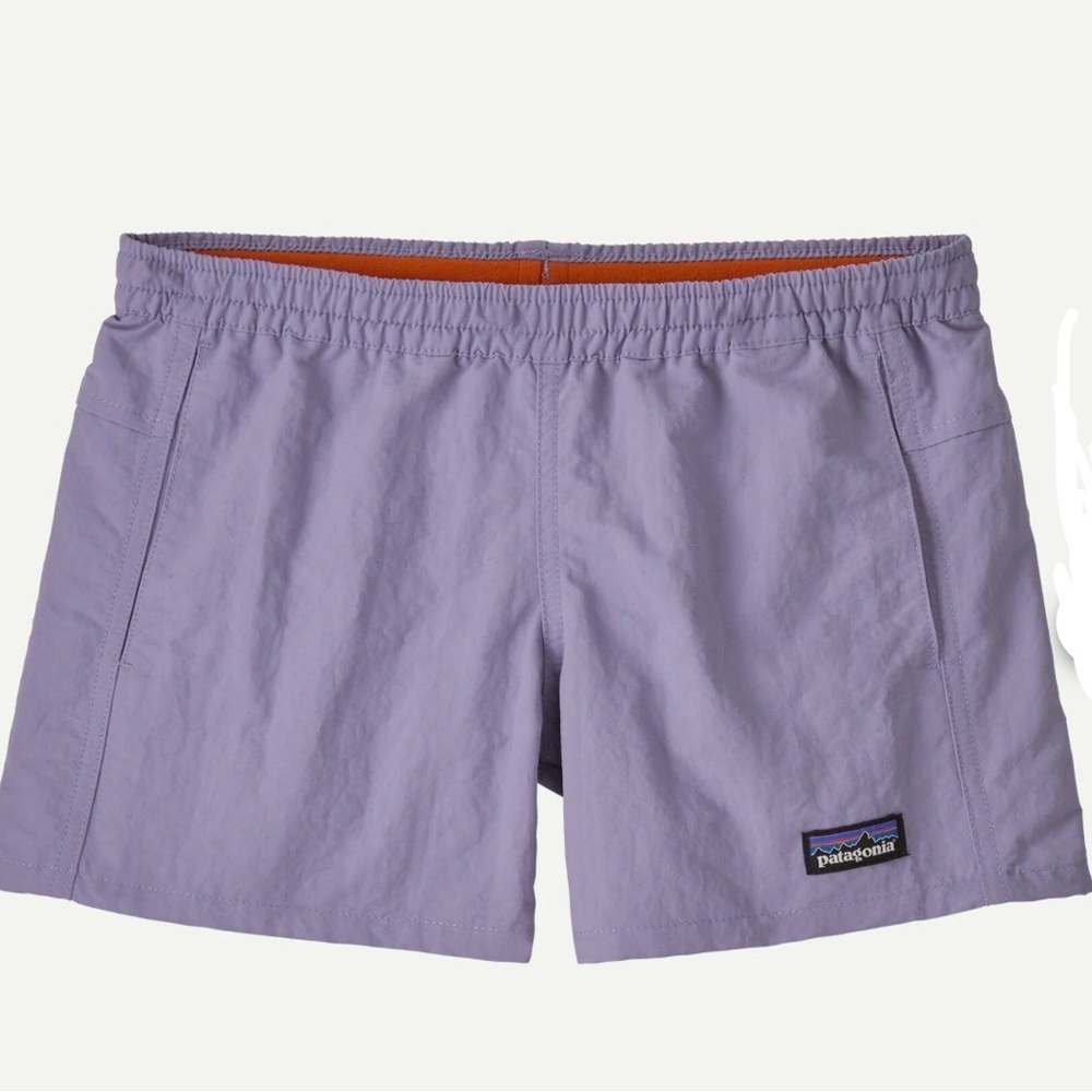 NWT Patagonia Girls’ Lg (12yo) Concrete Purple Unlined 4” Baggies Shorts